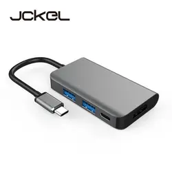 JCKEl USB HUB Тип C к HDMI USB 3,0 хаб с Тип C PD зарядки для Macbook samsung S9/ s8 huawei P20 Pro Тип C концентратор USB 3,0