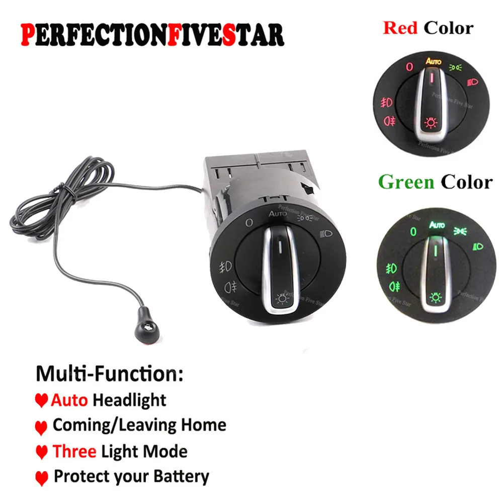 Online Viene sale de casa para VW Golf 4 Jetta MK4 Passat B5 Polo Bora para SKD Fabia Matte AUTO faro interruptor w Módulo Sensor de luz