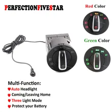 Viene/sale de casa para VW Golf 4 Jetta MK4 Passat B5 Polo Bora para SKD Fabia Matte AUTO faro interruptor w/Módulo Sensor de luz