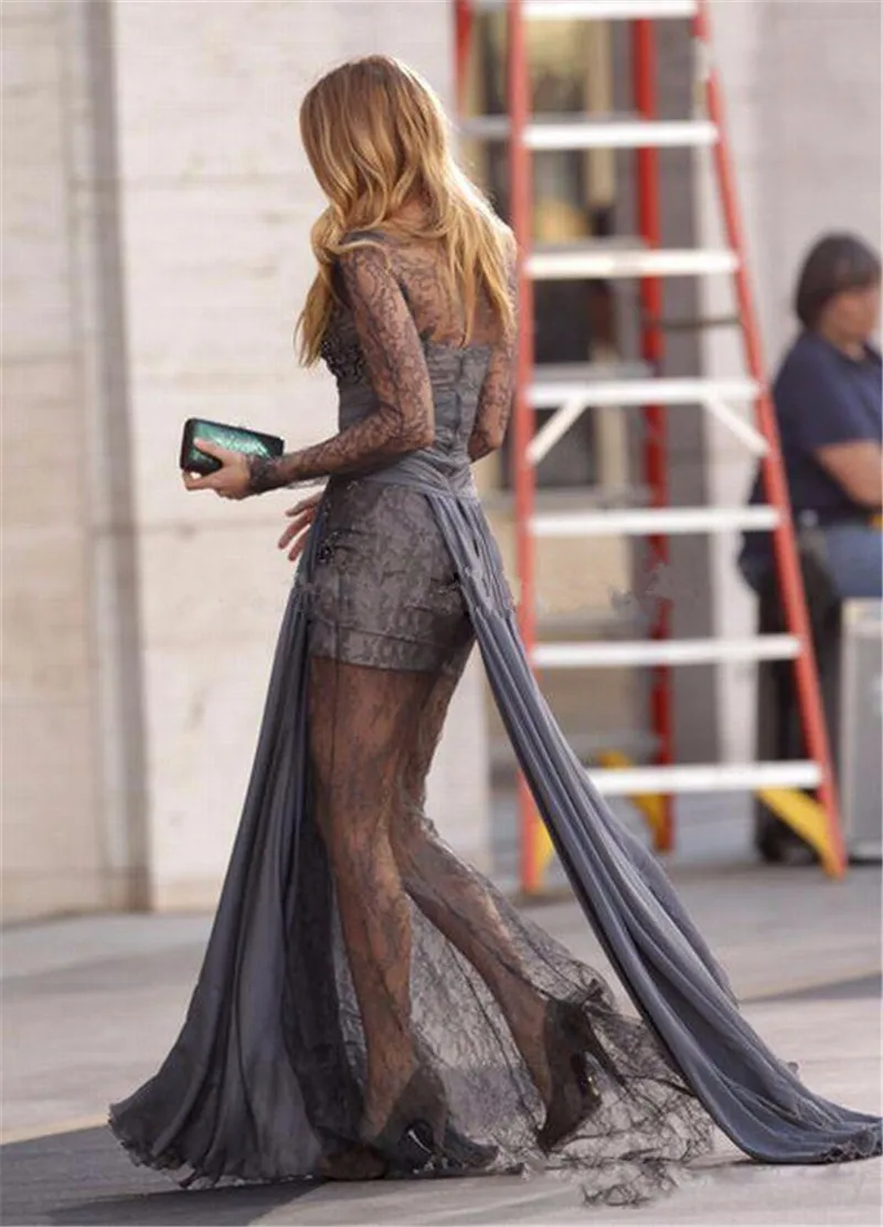 Celebrity-Dress-Gossip-Girl-Blake-Grey-Lively-Fashion-Long-Sleeve-Lace-Beaded-Sheer-Long-Sleeve-Evening (3)