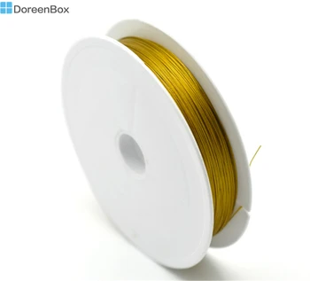 

Doreen Box Lovely Gold color Steel Beading Wire tiger tail 0.45mm, sold per lot of 1 roll(80M) (B15911)