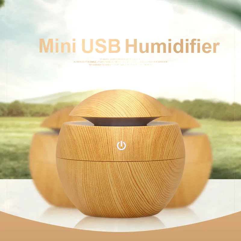 

USB Aroma Essential Oil Diffuser Ultrasonic Cool Mist Humidifier Air Purifier 7 Color Change LED Night light for Office Home
