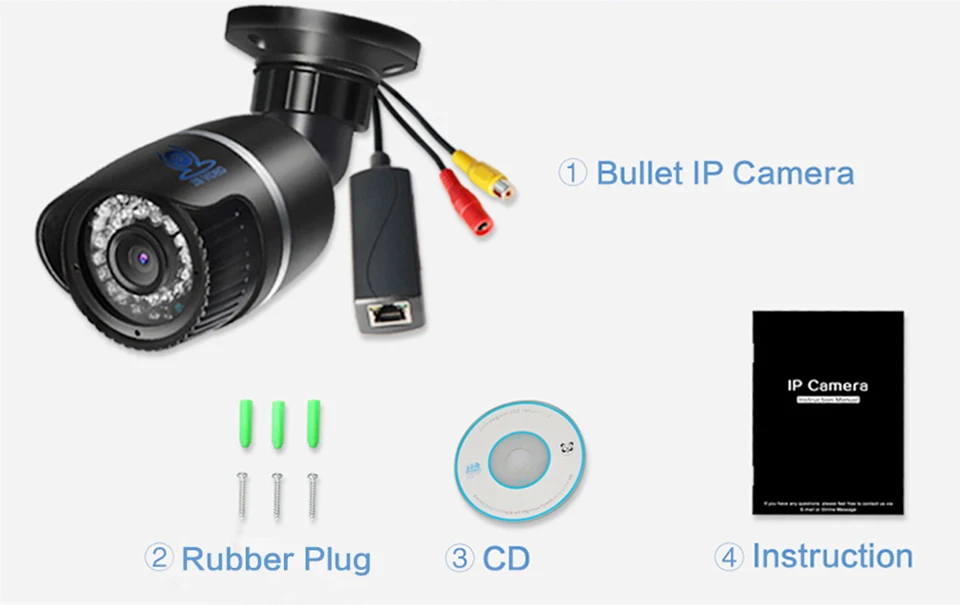 ZSVIDEO Surveillance Cameras POE CCTV Monitor IP Camera Outdoor Alarm System CCTV Camera Waterproof NVR  IR Night Vision Webcam (18)