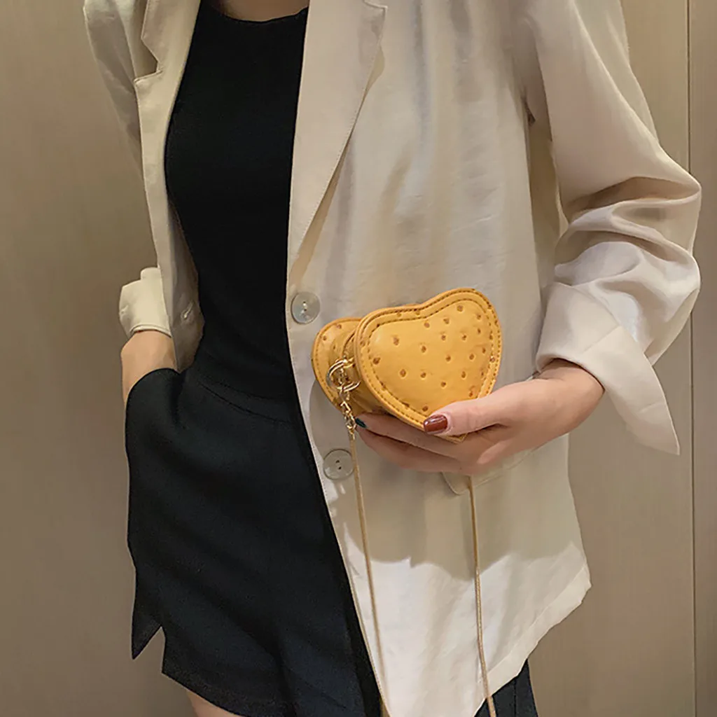 Модные женские туфли Crossbody сумка кожанная женская сумка в форме сердца Форма сумки через плечо Love цепи сумки из натуральной кожи вечерние сумка для телефона сумка Bolsa Feminina