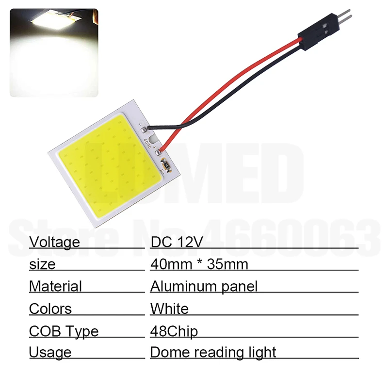 Автомобильный светодиодный светильник T10 Festoon COB W5W C5W T4W, светодиодный панельный светильник для автомобиля, лампа для чтения в салоне автомобиля, купольный светильник DC 12V