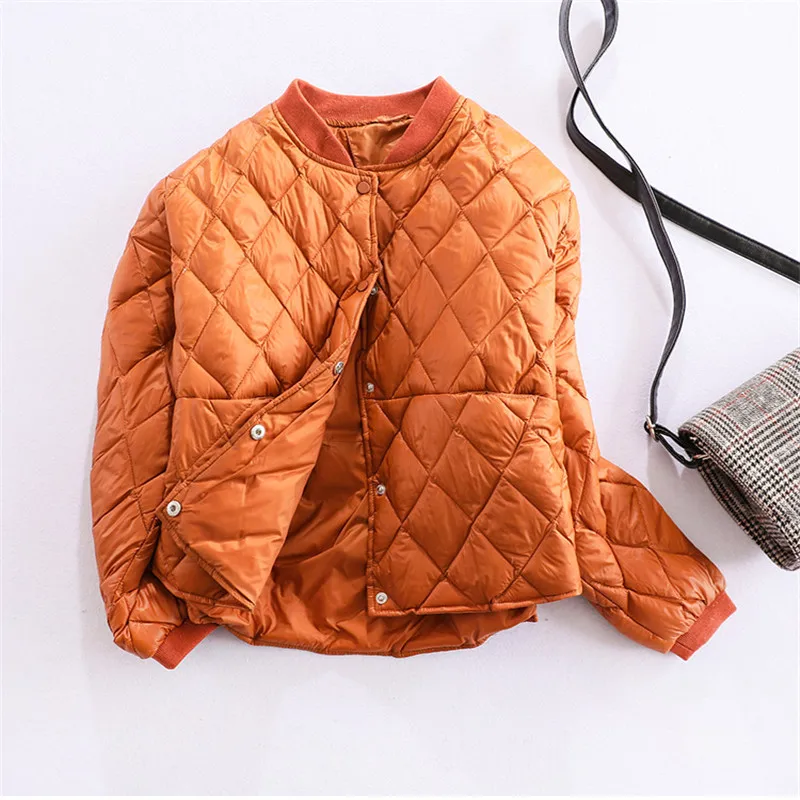 

2018 Spring Autumn Down Jacket Women Ultra Light White Duck Down Coat Parkas Female Thin Short Coats Outwears Plus Size AB1007