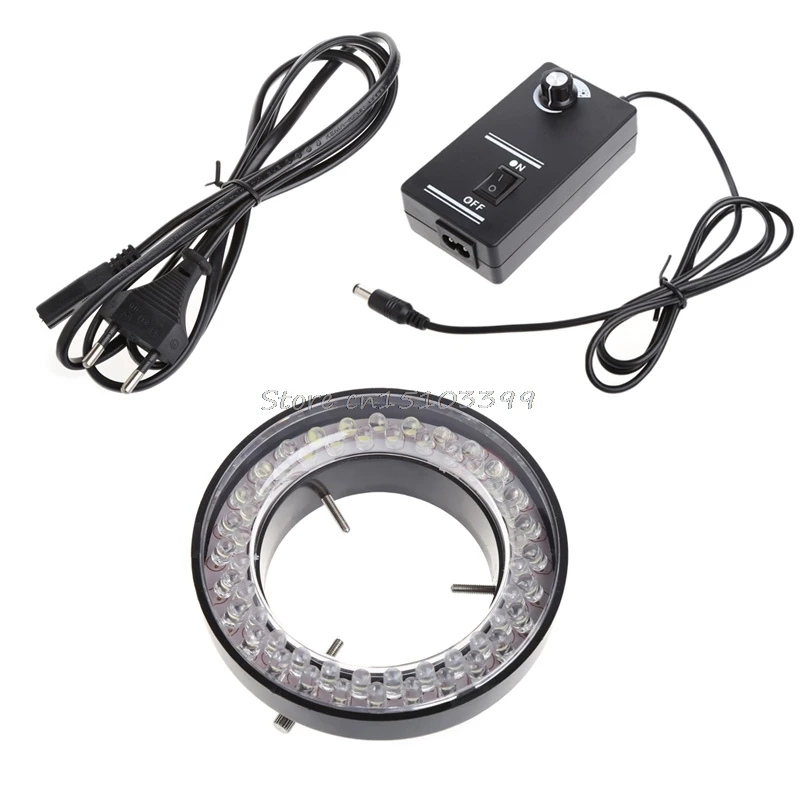 

60 LED Adjustable Ring Light illuminator Lamp for STEREO ZOOM Microscope Microscope EU Plug G08 Drop ship