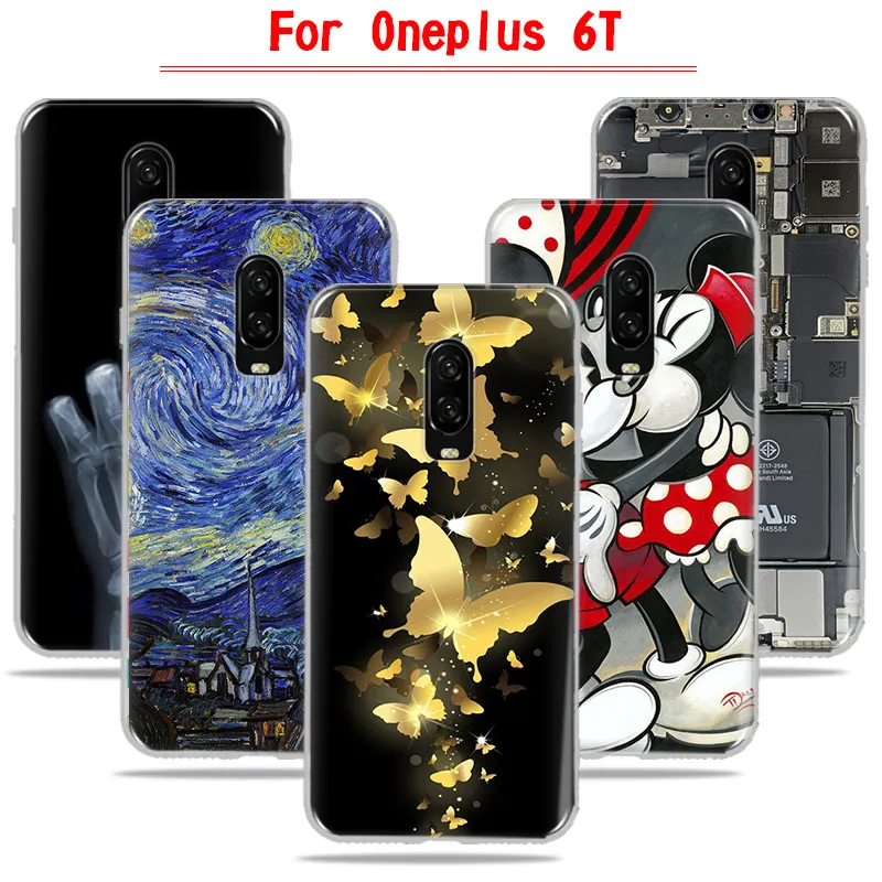 

For Oneplus 6T Retro Camera Cartoon Painted Case For Oneplus6T 1+6T Case Soft TPU Back Cover For Oneplus 6 Oneplus6 Fundas Bag