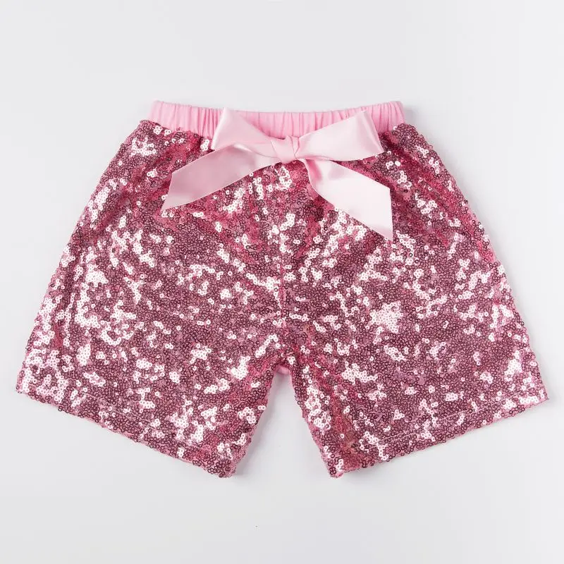 SummerGirls блестящие шорты рождественское, с блестками Короткие блестящие расшитые пайетками шорты для маленьких девочек, потрясающая одежда для дня рождения - Цвет: 5
