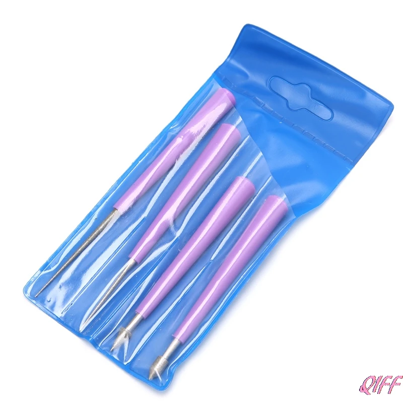 

4pcs Diamond Pearl Glass Bead Reamer Burr Beading Hole Enlarger Tool Set DIY New
