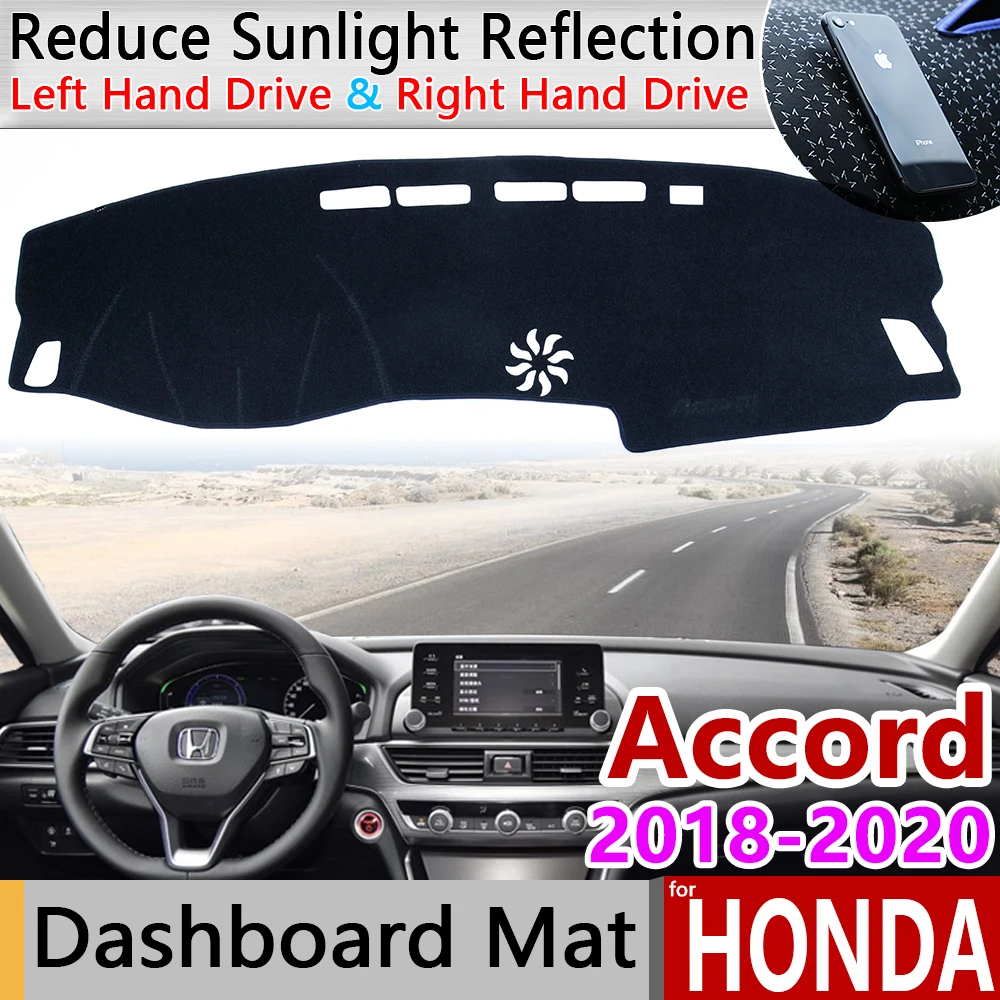 

for Honda Accord 2018 2019 2020 Anti-Slip Anti-uv Mat Dashboard Cover Pad Sunshade Dashmat Protect Dash Carpet Accessories 10