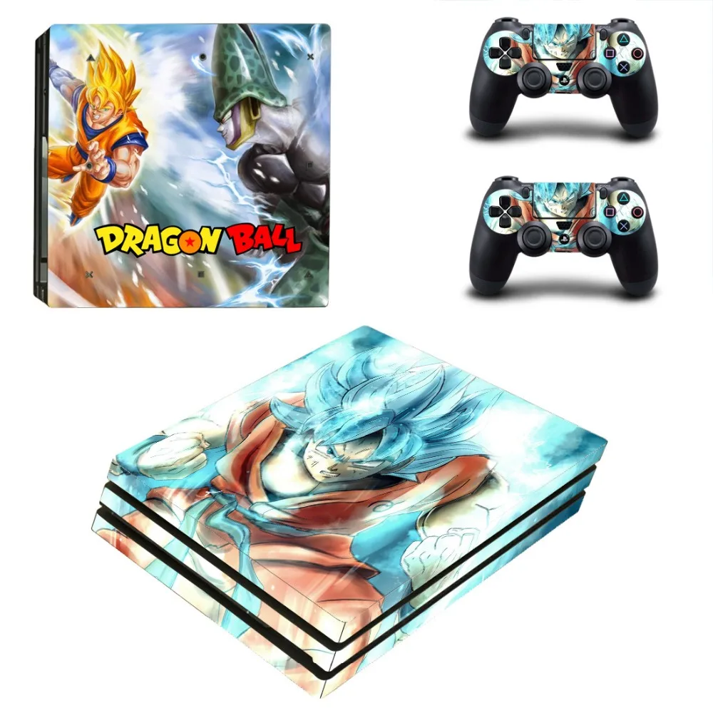 Аниме Dragon Ball Goku PS4 Pro наклейка для кожи виниловая наклейка для sony Playstation 4 консоль и 2 контроллера PS4 Pro наклейка для кожи