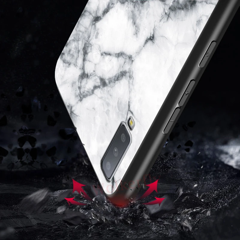 Мрамор Стекло чехол для samsung Galaxy S10E S9 S8 S10 плюс 5G M30 A10 A20 A30 A40 A50 A70 A7 J4 J6Plus Note 9 8 10 Plus чехол
