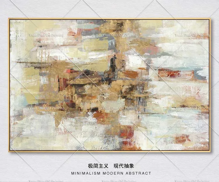 

Complex Yellow Large Handpainted Abstract Landscape Oil Painting On Canvas Wall Art Wall Pictures For Living Room Home Decor