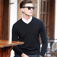 Топ класс модный брендовый свитер мужской пуловер с v-образным вырезом NeSlim Fit джемпер вязаный осенний корейский стиль повседневная мужская одежда