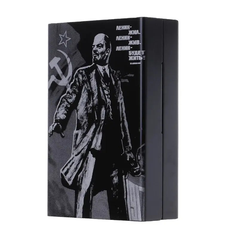 

Aluminium Alloy Cigarette Case Laser Carved Soviet Union Lenin/Stalin/Trump Will Not Fade Cigarette Boxes Portable Cigarette Box