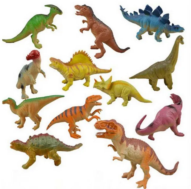 12 piece/lot different models mix Dinosaur Plastic Model 