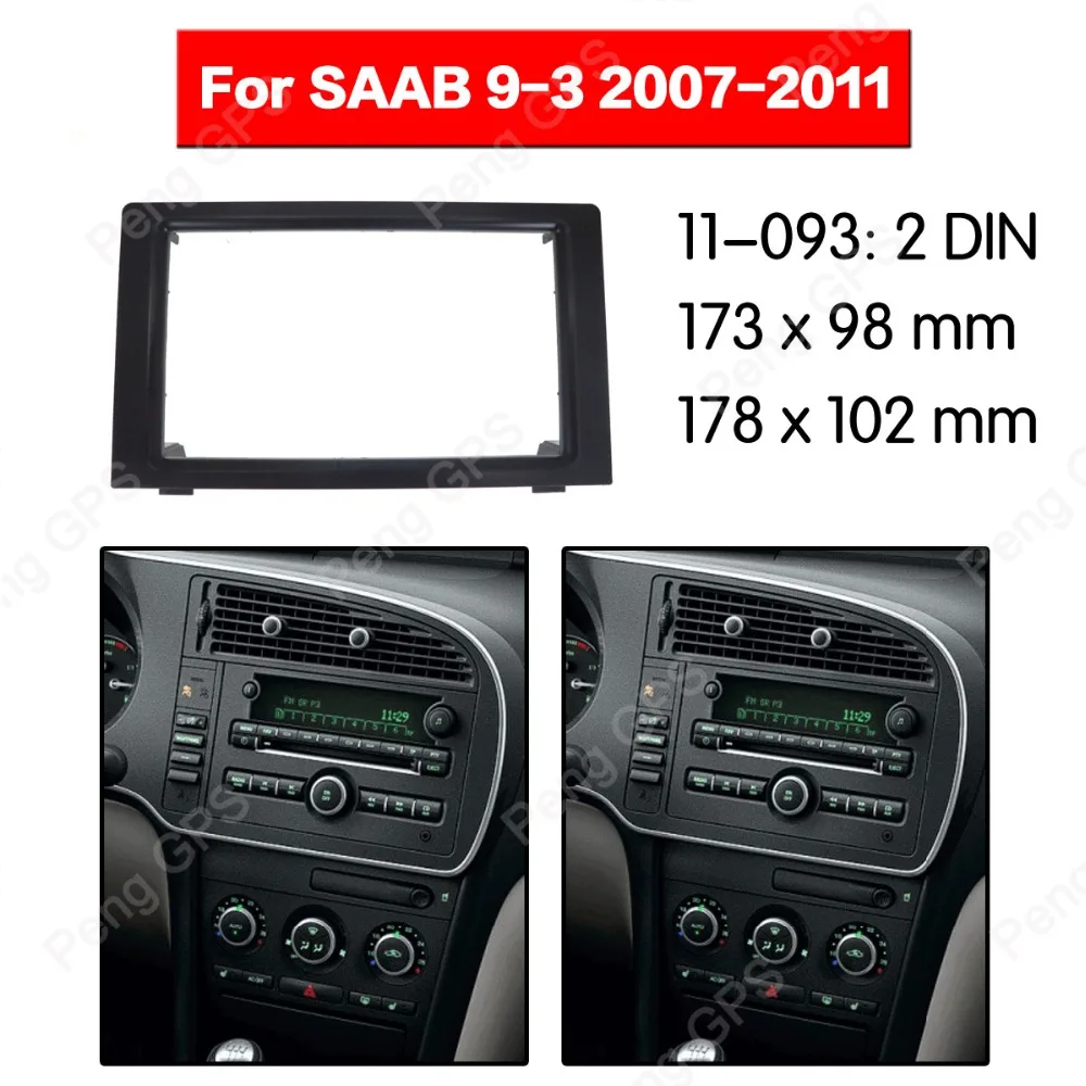 

2 din Car Radio stereo kit For SAAB 9-3 2007-2011 Fitting Fascia CD DVD Player installation facia dash Outter Frame Trim Bezel