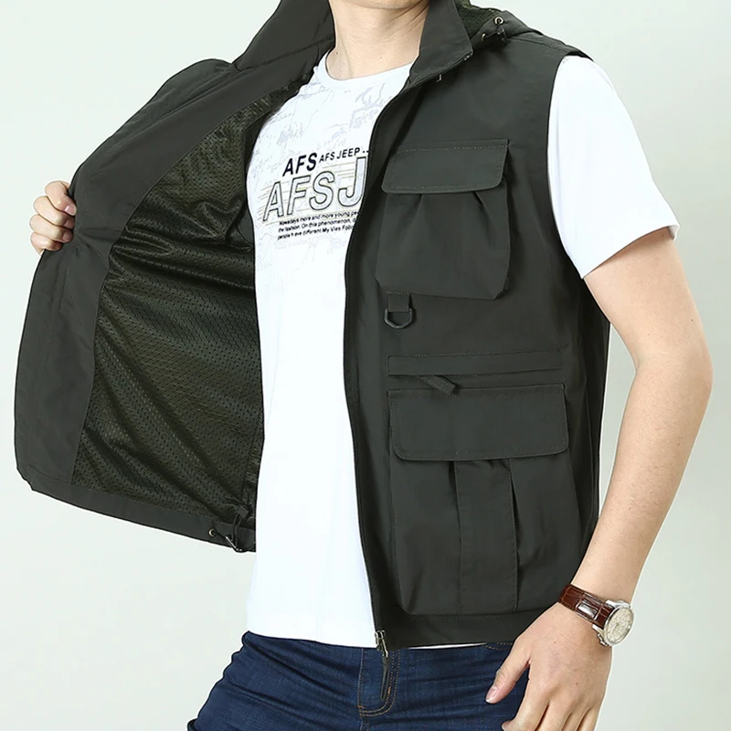 

GLEEGLING M-4XL Korean Fishing Vest Quick Dry Sports Fish Vest Breathable Windproof Fly Fishing Vests Fish Jacket
