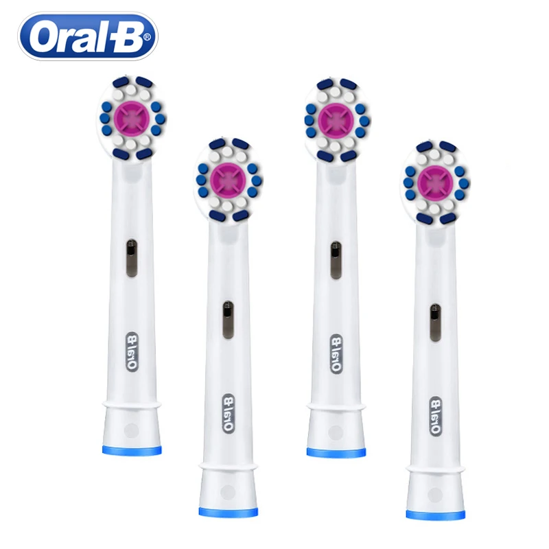 Сменные насадки Oral B EB18 белые 3d головки для быстрой отбеливания зубов удаление
