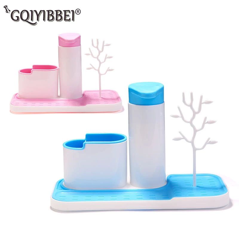 

New Bathroom Cosmetics Shelf Kitchen Countertop Drain Storage Rack Multifunctional Hand Sanitizer Storage Bottle Organization