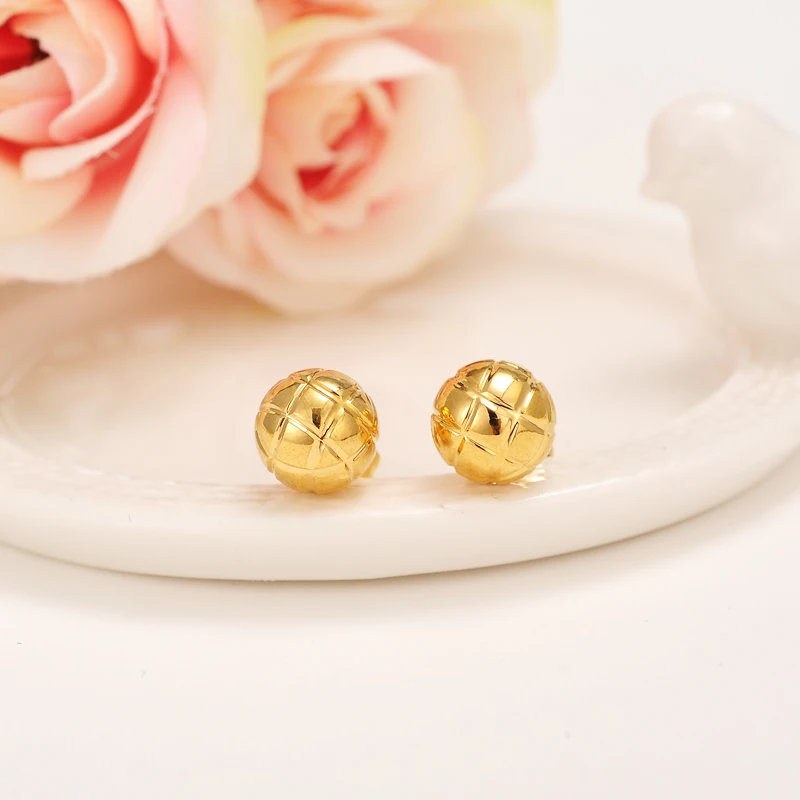 

2pairs Gold cute Bastketball Ball Stud Earrings For Women Jewelry Simple Style Earring girs earring kids earring