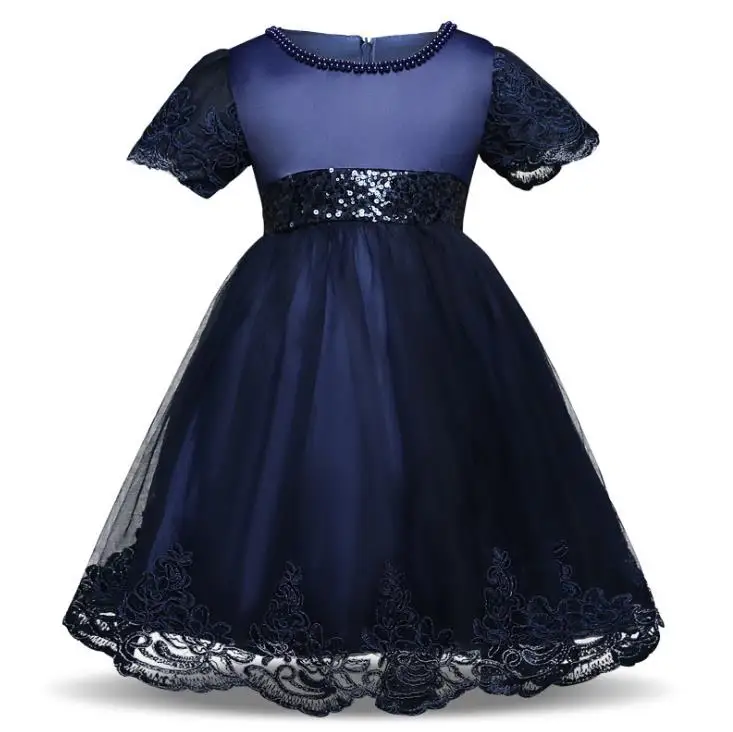 

Vintage Flower Girls Dresses Children Party Ceremonies Clothing Princess baby Girl Wedding Dress Birthday Big Bow Christening