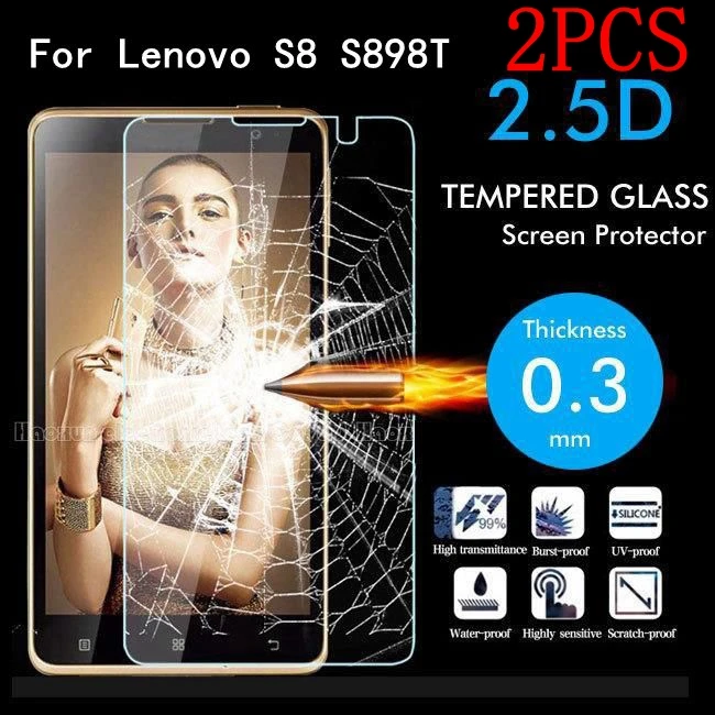 Оригинальное закаленное стекло для Lenovo S8 2 шт. защитная пленка S898T | Мобильные