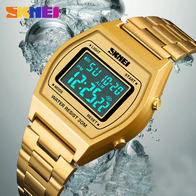 

Outdoor Sports Watch Men Women Luxury Top Brand Rose Gold Digital Watches Stainless Steel Business Electronic Wristwatches male