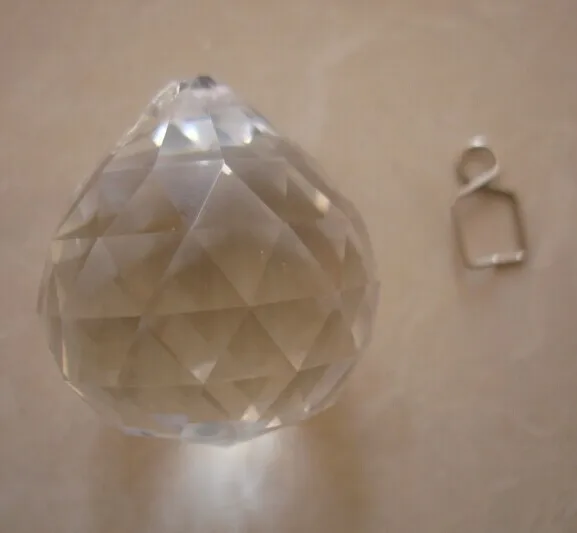 100Pcs/Lot Transparent 20mm Crystal Chandelier balls suncatcher prism Chandelier Pendant Parts with free hooks