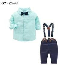 Детский Свадебный костюм для мальчиков, модная джентльменская футболка с длинными рукавами+ штаны+ галстук, 3 предмета, одежда для мальчиков, вечерние костюмы для мальчиков