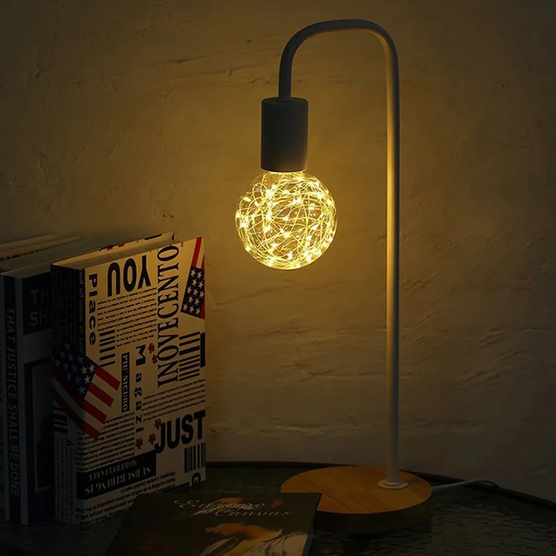 G95 G60 Retro Lamp E27 220V Vintage edison bulb holiday lights Firework Filament lamp lampada for indoor Christmas Decor