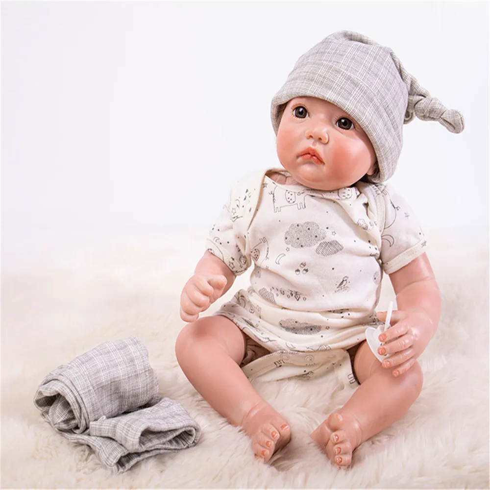 

SanyDoll 20 inch 51 cm Silicone baby reborn dolls, doll reborn fashion clothes doll holiday gifts