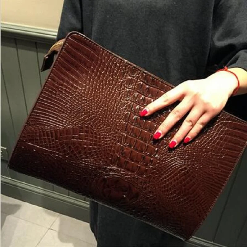

Women Fashion Leather Bags Day Clutches Bags Alligator Crocodile Party Bags Evening Ladies Handbag