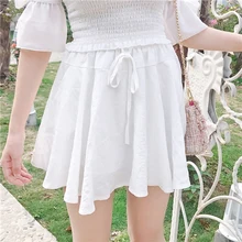 Принцесса Милая юбка для девочек-подростков Сладкая Милая девушка коллаж ветер студенты милый с высокой талией Тонкий плиссированные полудлина юбки XH127