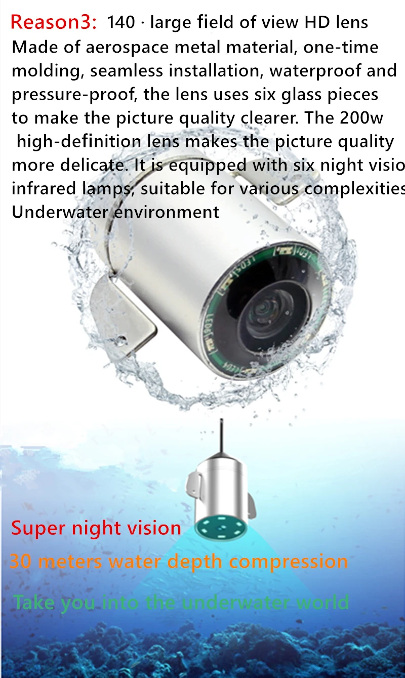 YUMEIQUN 4,3 ''двойная видеокамера для рыбалки подводная рыболокатор камера водонепроницаемая HD Fishfinder камера функция записи