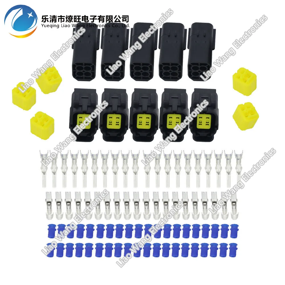 

5 Sets 4 Pin denso DJ70416Y-1.8-11/21 Waterproof Electrical Wire Connector oxygen sensor connector plug Automobile Connector
