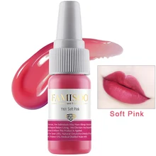 Famisoo T61 мягкий розовый постоянным краска для татуажа губ макияж Пигмент 3D microblading Профессиональный пигментные чернила питания Тинта tatuar