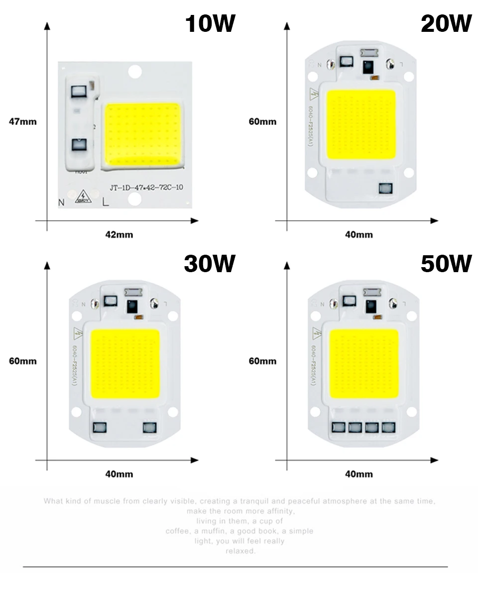 COB светодиодный светильник чип 220V 3W 5W 7W 9W 10W 20W 30W 50W Smart IC драйвера не потолочные светильник Точечный светильник DIY светильник ing ампулы светодиодный лампы