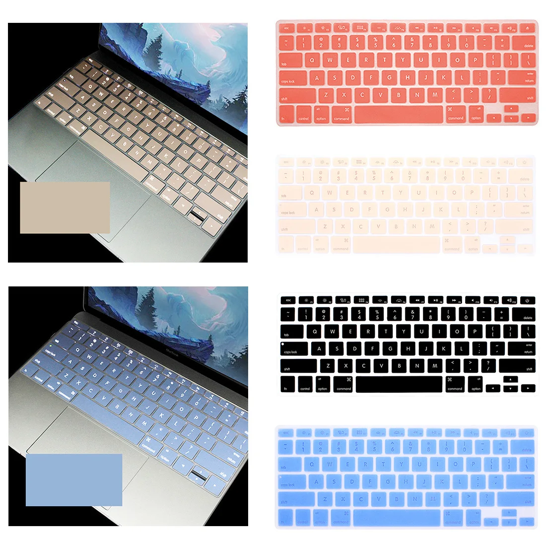 

Waterproof Silicone Keyboard Cover Protector Skin for Apple Macbook Air 11 Soft keyboard stickers
