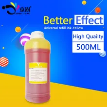 1 бутылка 500 мл желтые чернила для заправки картриджа универсальные, чернильный костюм для hp для canon для brother для Epson принтера чернильный картридж