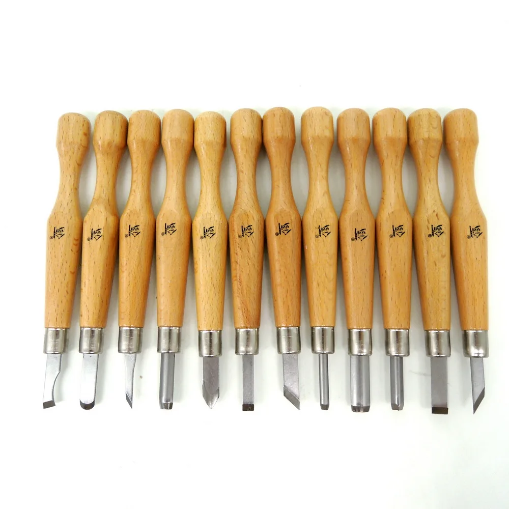 

NEWACALOX 12pcs/lot Scorper DIY Chisel ARTS Carving Tools Graver CRAFTS Sculpture Sculpting Nicking Hobby Knife Cutter