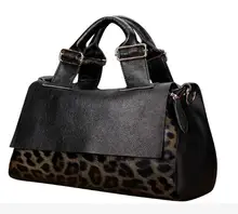 Brand genuine leather bag new handbag leopard bag leather fashion handbags/bags handbags women famous brands 50ZA