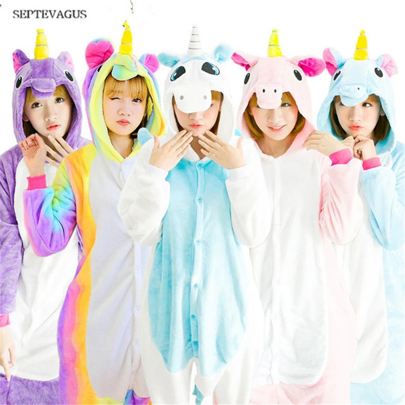 Pink Unicorn Pajamas Sets Flannel Adults Animal Winter Nightie Stitch Unicornio Sleepwear For Women Pijamas De Animales Pink Unicorn Pajamas Sets Flannel Adults Animal Winter Nightie Stitch Unicornio Sleepwear For Women Pijamas De Animales