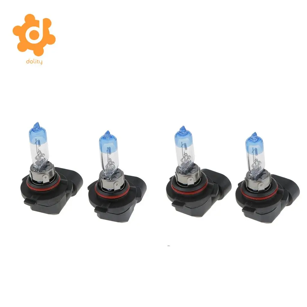 9005+9006 12V 4000K White Halogen Fog Light Bulbs 65W 55W Coated Blue Lamp
