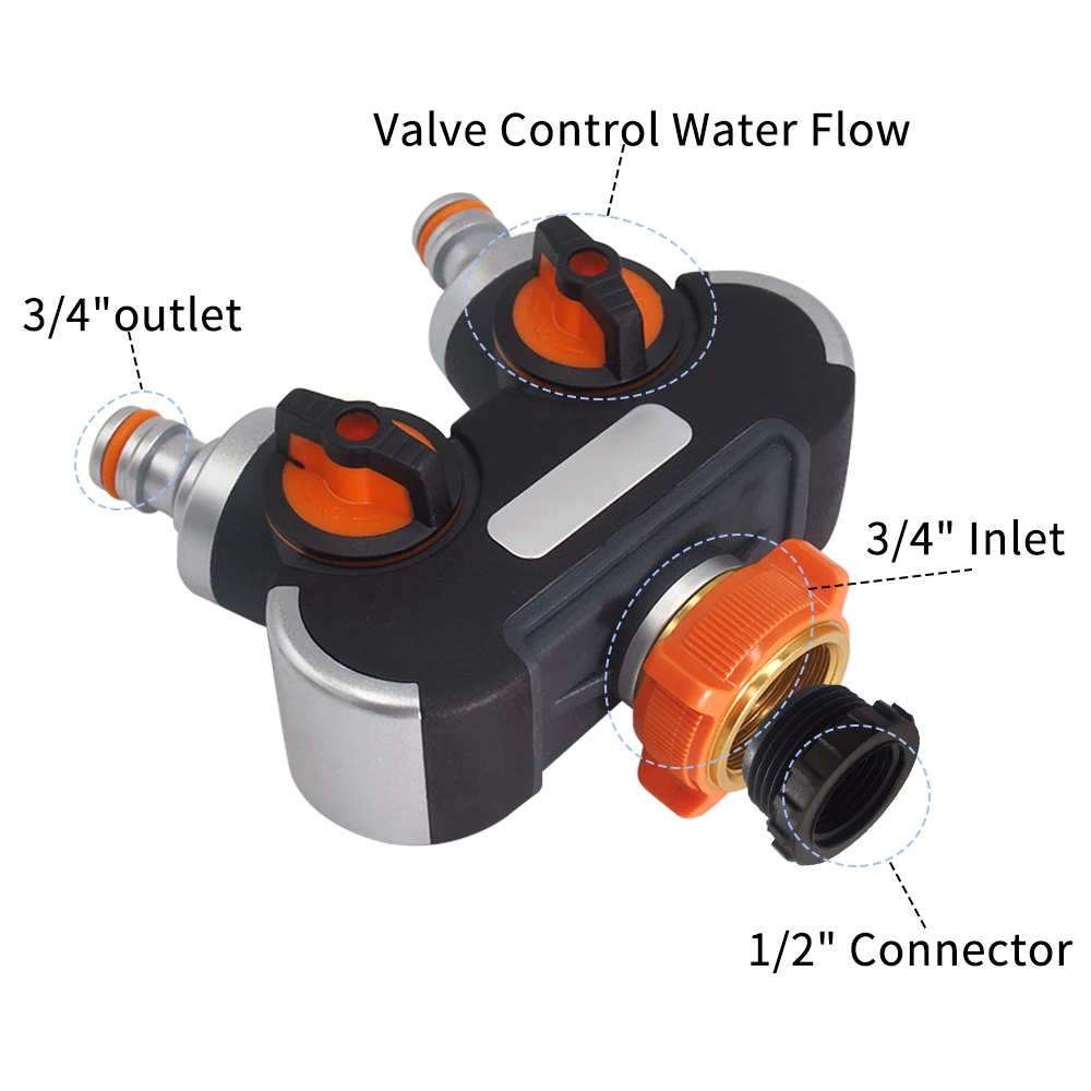 1/"-3/4"-" 2 варианта распределитель воды кран в комплект поставки входит адаптер разветвитель для шланг трубки водопроводный кран для капельного полива и орошения