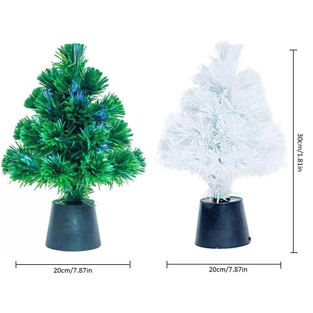  30CM Mini USB Fiber Optic Christmas Tree Led Light Christmas Tree Mini Table Miniature Christmas De