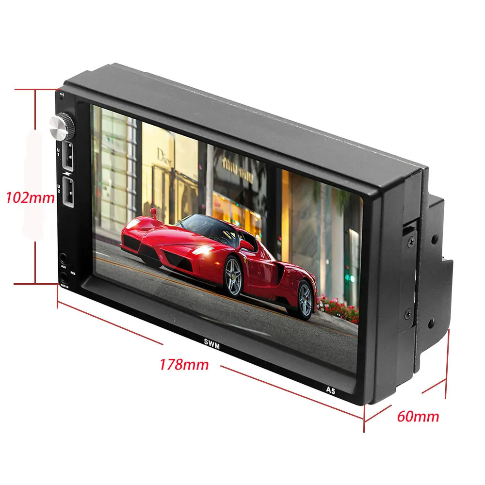 AMprime Android 2 Din автомагнитола 7 ''сенсорный экран автомобильный мультимедийный