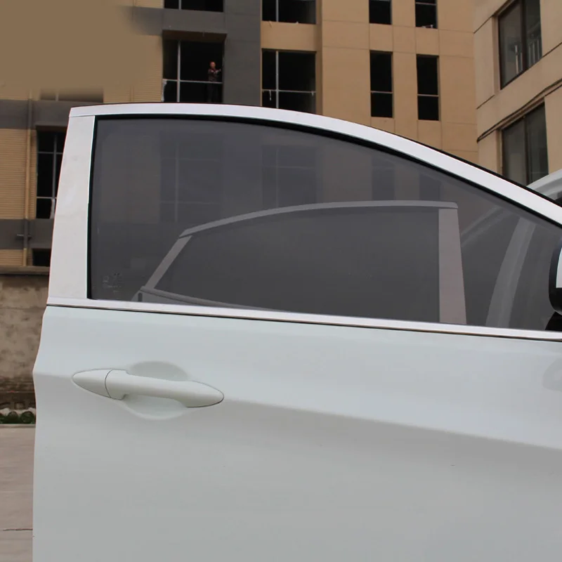Window trim cover Exterior body decoration chrome car-styling products accessory For Hyundai Solaris 2011-2014