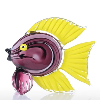 

Animal Figurine Tropical Featured Fish Glass Sculpture Home Decor Animal Ornament Gift Craft Decoration New Year Gift R485